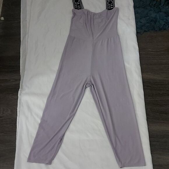 BooHoo Woman Grey Jumpsuit Romper 2 Balletcore Coquette Girl Festival Rainbow - Picture 4 of 9